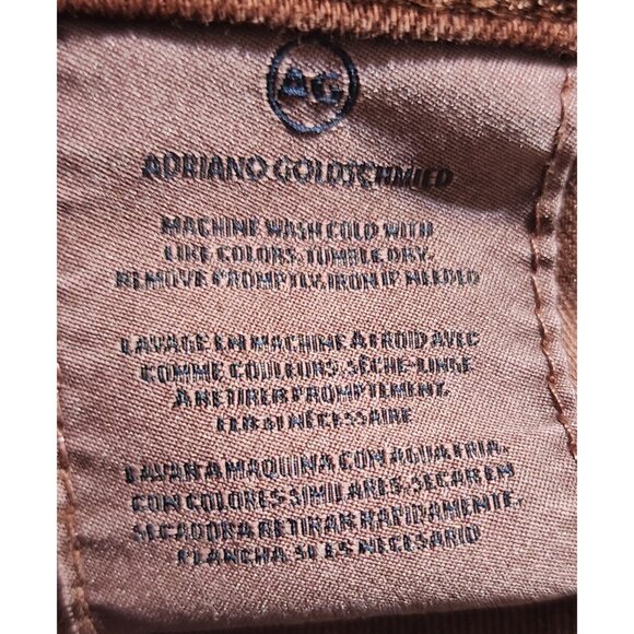 AG Adriano Goldschmied The Tellis Modern Slim Mens Jeans 34R Brown Jeans - Picture 9 of 9